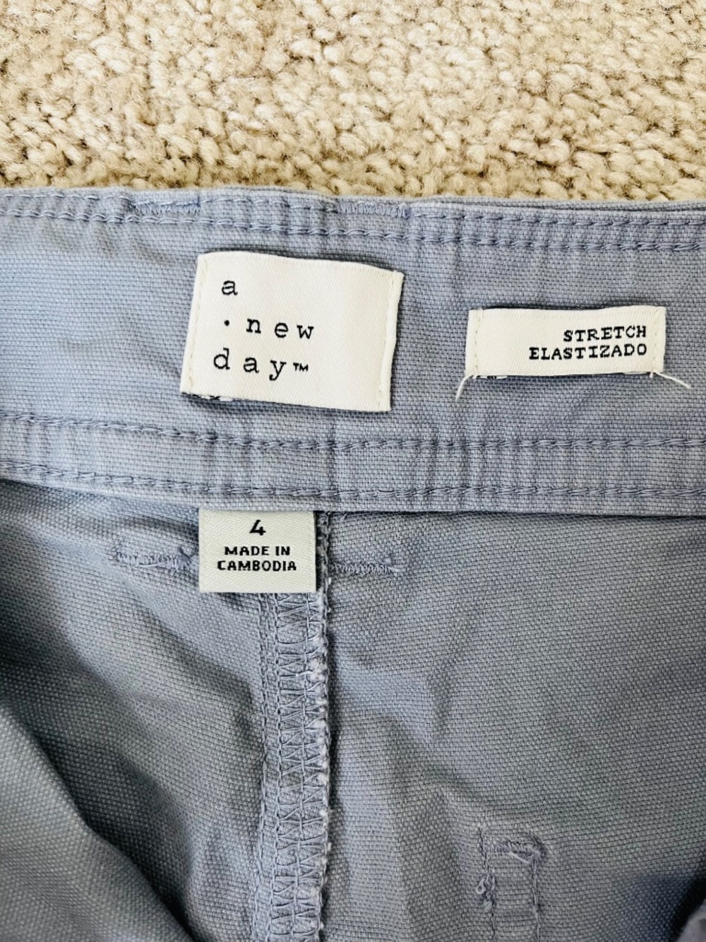A New Day shorts size 4 , used once ! New condition! Cotton! - Picture 2 of 5